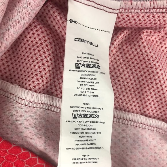 CASTELLI Women's M Cycling Jersey Red Black.  Full Zipper in Front Short Sleeve - Picture 6 of 11